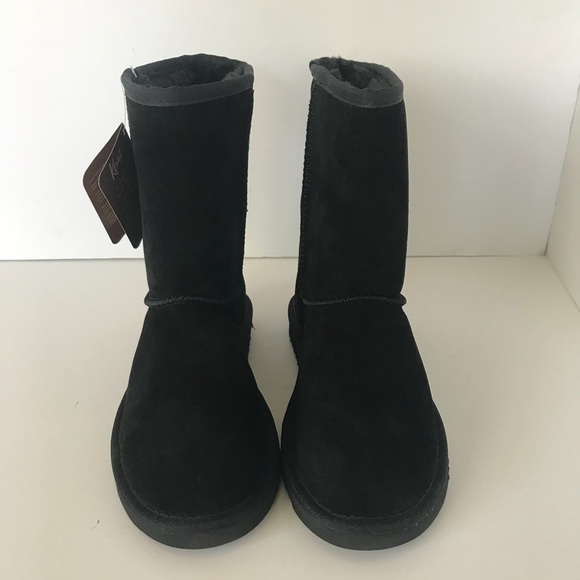 NWT Kemi Black Suede Faux Fur Winter Calf Booties • Cozy Casual • Size 6 🗣 - Picture 8 of 11